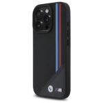 BMW - Leather M Meshed Tricolor Stripes MagSafe (BMHMP16L23PUTRK) - iPhone 16 Pro - Black – Image 4