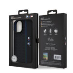 BMW - Hardcase Silicone Hexagon Blue Line MagSafe (BMHMP16S23SHEB) - iPhone 16 - Black – Image 7