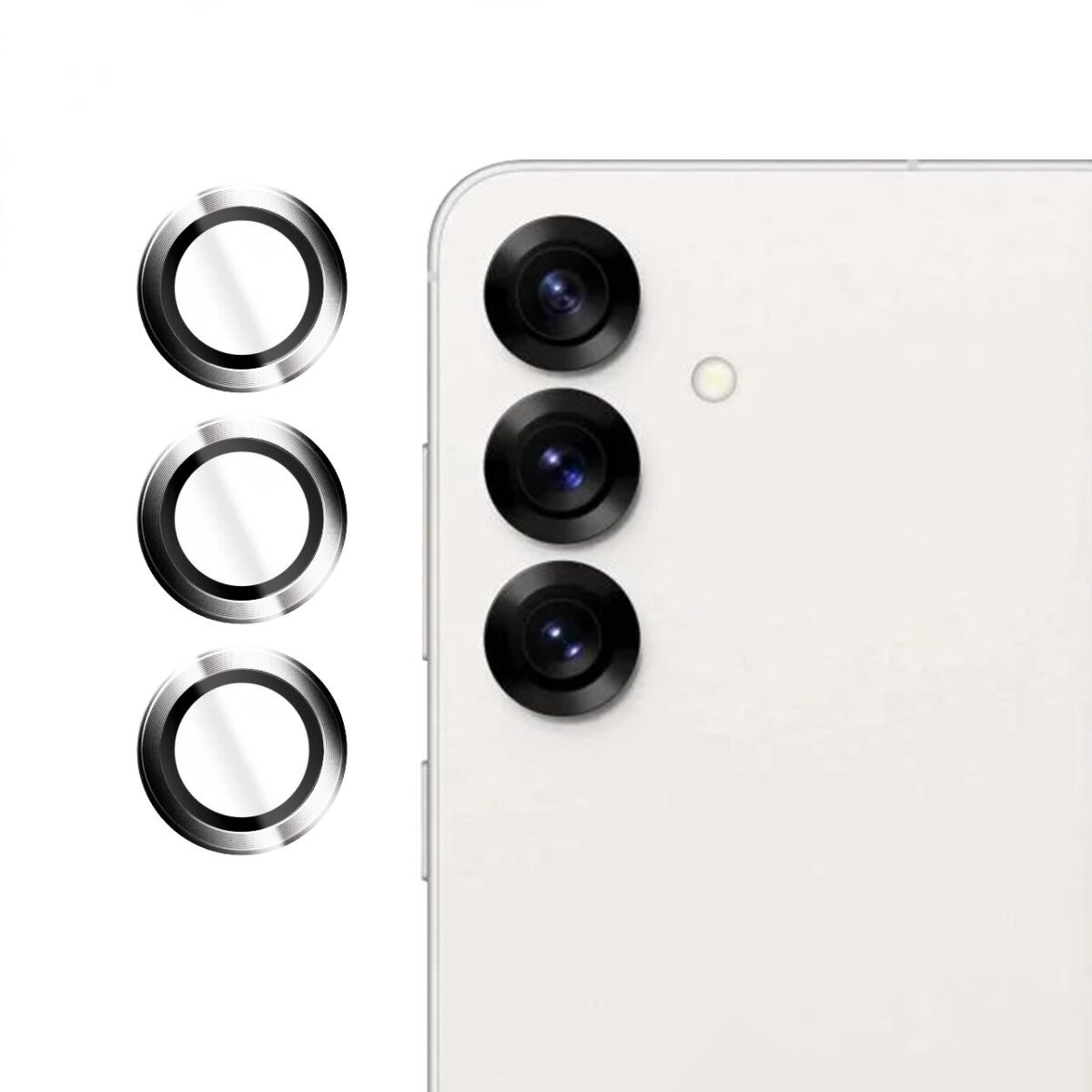 Lito - S+ Camera Glass Protector - Samsung Galaxy S25 - Silver – Image 1