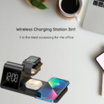 Havit - Wireless Charging Station 3in1 (W3042) - with Clock Display and Alarm, 15W - Black – Image 6