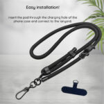 Techsuit - Rope Crossbody Strap (RCS1-01) - for Phones, Carabiner, Nylon Braided, Durable, Adjustable - Spiced Pumpkin – Image 2