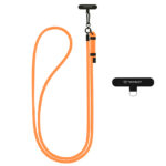 Techsuit - Rope Crossbody Strap (RCS1-01) - for Phones, Carabiner, Nylon Braided, Durable, Adjustable - Spiced Pumpkin
