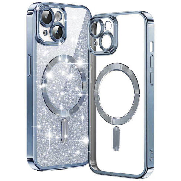 Techsuit - Luxury Glitter MagSafe - iPhone 14 Plus - Light Blue