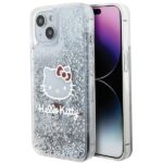 Hello Kitty - Hardcase Liquid Glitter Charms Kitty Head (HKHCP14SLIKHET) - iPhone 14 - Silver