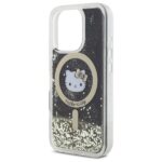 Hello Kitty - Hardcase Liquid Glitter Fever MagSafe (HKHMP16LLGDIK) - iPhone 16 Pro - Black/Gold – Image 4