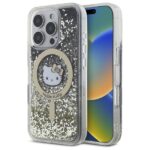 Hello Kitty - Hardcase Liquid Glitter Fever MagSafe (HKHMP16LLGDIK) - iPhone 16 Pro - Black/Gold