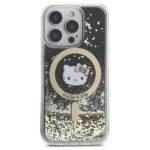 Hello Kitty - Hardcase Liquid Glitter Fever MagSafe (HKHMP16LLGDIK) - iPhone 16 Pro - Black/Gold – Image 5