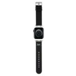 Hello Kitty - Strap Leather Heads & Bows Pattern (HKAWMPSAPSK)-Apple Watch 1/2/3/4/5/6/7/8/9/10/SE/SE 2 (38/40/41/42mm)-Black – Image 2