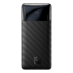 Baseus - Power Bank Bipow (PPBD050001) - Digital Display 2xUSB QC3.0, USB-C 10000mAh 15W + Cable Micro-USB 0.25m - Black – Image 2