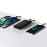 Baseus - Power Bank Bipow (PPBD050001) - Digital Display 2xUSB QC3.0, USB-C 10000mAh 15W + Cable Micro-USB 0.25m - Black – Image 5