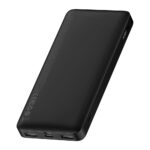 Baseus - Power Bank Bipow (PPBD050001) - Digital Display 2xUSB QC3.0, USB-C 10000mAh 15W + Cable Micro-USB 0.25m - Black – Image 3