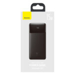 Baseus - Power Bank Bipow (PPBD050001) - Digital Display 2xUSB QC3.0, USB-C 10000mAh 15W + Cable Micro-USB 0.25m - Black – Image 7