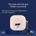 Karl Lagerfeld - Silicone Choupette Head 3D (KLA4RUNCHK) - Apple AirPods 4 - Black – Image 3