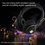 Hello Kitty - Wireless Headphones Metal Logo (HKBH9KHLMK) - On-ear, Bluetooth V5.3, 200mAh, IPX4, Type-C - Black – Image 5