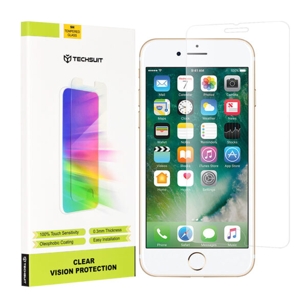 Techsuit - Clear Vision Glass - iPhone 7 / iPhone 8 / iPhone SE 2 / iPhone SE 3 - Transparent
