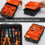 Jakemy - Storage Tools Box (JM-Z20) - Double-Layer Design, for Various Purposes - Orange – Image 4