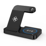 Techsuit - Wireless Charging Station 3in1 (B-18) - for Universal Phones / Apple Watch / Airpods, Folding Design - Black
