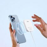 Duzzona - Wireless Charger 3in1 (W7) - for Android and Apple Devices, with Desk Stand, 15W - White – Image 4