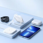 Duzzona - Wireless Charger 3in1 (W7) - for Android and Apple Devices, with Desk Stand, 15W - White – Image 6