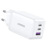 Ugreen - Wall Charger Nexode (15334) - USB-A, QC 3.0, 2x USB-C, PD, GaN 65W, 3.25A - White – Image 2
