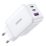 Ugreen - Wall Charger Nexode (15334) - USB-A, QC 3.0, 2x USB-C, PD, GaN 65W, 3.25A - White – Image 3