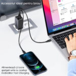 Ugreen - Wall Charger Nexode (15334) - USB-A, QC 3.0, 2x USB-C, PD, GaN 65W, 3.25A - White – Image 5