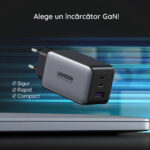 Ugreen - Wall Charger Nexode (15334) - USB-A, QC 3.0, 2x USB-C, PD, GaN 65W, 3.25A - White – Image 6