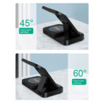 Techsuit - Wireless Charging Station 3in1 (B-18) - for Universal Phones / Apple Watch / Airpods, Folding Design - Black – Image 6