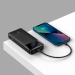 Baseus - Power Bank Bipow (PPBD050501) - Digital Display, 2x USB, USB-C, 20000mAh, 20W with Cable Micro-USB, 0.25m - Black – Image 5