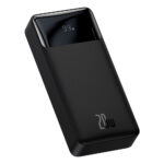 Baseus - Power Bank Bipow (PPBD050501) - Digital Display, 2x USB, USB-C, 20000mAh, 20W with Cable Micro-USB, 0.25m - Black – Image 2