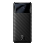 Baseus - Power Bank Bipow (PPBD050501) - Digital Display, 2x USB, USB-C, 20000mAh, 20W with Cable Micro-USB, 0.25m - Black