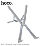 Hoco - Laptop Holder X Bystander (PH51) - Foldable, Adjustable, Aluminium Alloy, Silica Gel, max. 15.6" - Metal Gray – Image 2