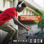 JBL - Wireless Headphones Tune 510 (JBLT510BTBLKEU) - Bluetooth 5.0, Pure Bass Sound, Microphone - Black – Image 4