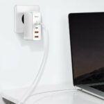 Baseus - Wall Charger GaN2 Pro (CCGAN2P-L02) - 2x USB-C PD 100W, 2x USB-A QC3.0 with Cable Type-C to Type-C - White – Image 3