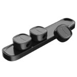 Baseus - Cable Organizer (ACWDJ-01) - 3 Holder Clips - Black – Image 2