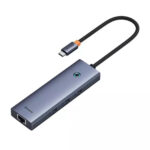 Baseus - Docking Station UltraJoy Series (B0005280A813-00) - Type-C to 3 x USB 3.0, RJ45 - Space Grey – Image 4