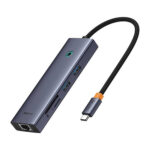 Baseus - Docking Station UltraJoy (B00052805813-00) - Type-C to HDMI, 2x USB, Type-C, RJ45, SD, TF - Space Grey – Image 3