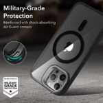 ESR - Classic Hybrid HaloLock Kickstand - iPhone 15 Pro Max - Clear Black – Image 6
