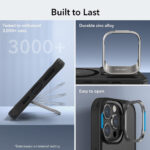 ESR - Classic Hybrid HaloLock Kickstand - iPhone 15 Pro Max - Clear Black – Image 5