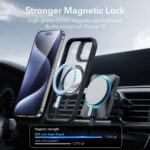 ESR - Classic Hybrid HaloLock Kickstand - iPhone 15 Pro Max - Clear Black – Image 7