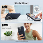 ESR - Cloud Soft HaloLock Kickstand - iPhone 15 Plus - Dark Blue – Image 6