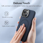 ESR - Cloud Soft HaloLock Kickstand - iPhone 15 Plus - Dark Blue – Image 5