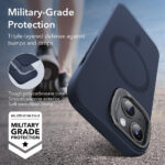 ESR - Cloud Soft HaloLock Kickstand - iPhone 15 Plus - Dark Blue – Image 4