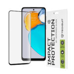 Techsuit - 111D Full Cover / Full Glue Glass - Motorola Moto E22s - Black