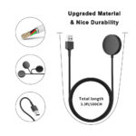 Techsuit - SmartWatch Wireless Charging Cable (TSC11) - for Samsung Galaxy Watch 3/4/5/6, 2.5W, PC Case with Desk Holder - Black – Image 6