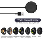 Techsuit - SmartWatch Wireless Charging Cable (TSC11) - for Samsung Galaxy Watch 3/4/5/6, 2.5W, PC Case with Desk Holder - Black – Image 7