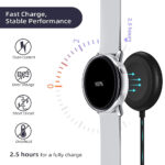 Techsuit - SmartWatch Wireless Charging Cable (TSC11) - for Samsung Galaxy Watch 3/4/5/6, 2.5W, PC Case with Desk Holder - Black – Image 3