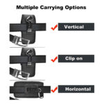 Techsuit - Outdoor Phone Waist Bag (TWB1) - Multifunctional, Bike, Wearable, Belt Hanging, XXL, 17.5x10x2.5cm, 6.8 inch - Black – Image 6