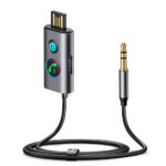 JoyRoom - Wireless Receiver Car-B Series (JR-CB7) - Bluetooth 5.3, Jack 3.5mm, USB, TF Card, 1m - Dark Gray
