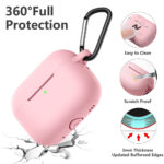 Techsuit - Silicone Case - for AirPods Pro 1 / 2, Smooth Ultrathin Material - Pink – Image 3